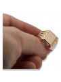 Anillo de sello de hombre en oro rosa de 14k, Sin piedras csn016r