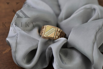 Klassischer 14 Karat Roségold Herren Siegelring csn001r