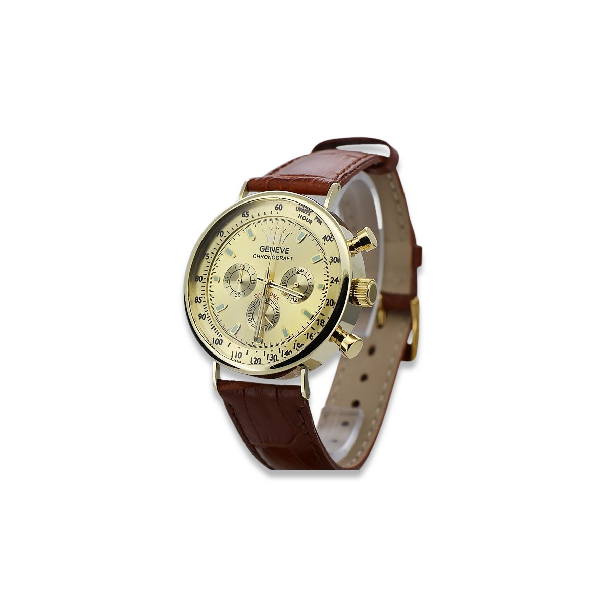 Reloj de Geneve para hombre en Oro Amarillo de 14 quilates mw012y-y