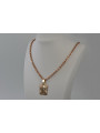 Gold God's medallion with a chain ★ zlotychlopak.pl ★ Gold 585 333 Low price