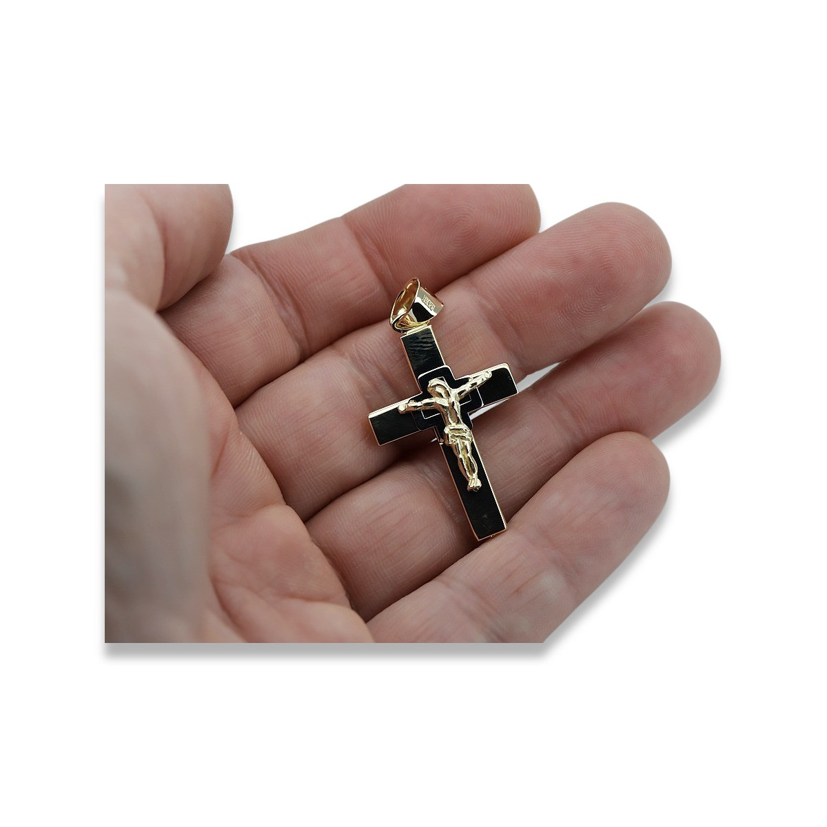 Golden Catholic Cross ★ russiangold.com ★ Gold 585 333 Low price