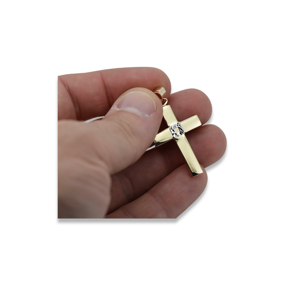 Cruz ★ Católica de Oro russiangold.com ★ Oro 585 333 Precio bajo