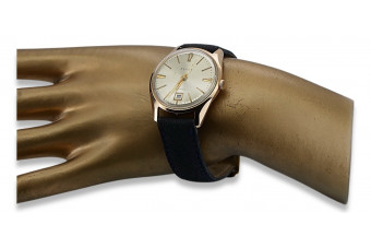 Reloj de piloto vintage de oro rosa antiguo original de 14 vw004