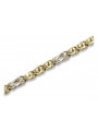 Bracelet en Or Jaune et Blanc 14K avec pierres précieuses variées cb093yw