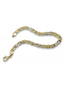 Bracelet en Or Jaune et Blanc 14K avec pierres précieuses variées cb093yw