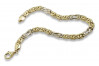 Bracelet en Or Jaune et Blanc 14K avec pierres précieuses variées cb093yw