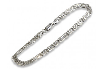 Bracelet en or blanc italien 14 carats avec pierres précieuses variées cb093yw