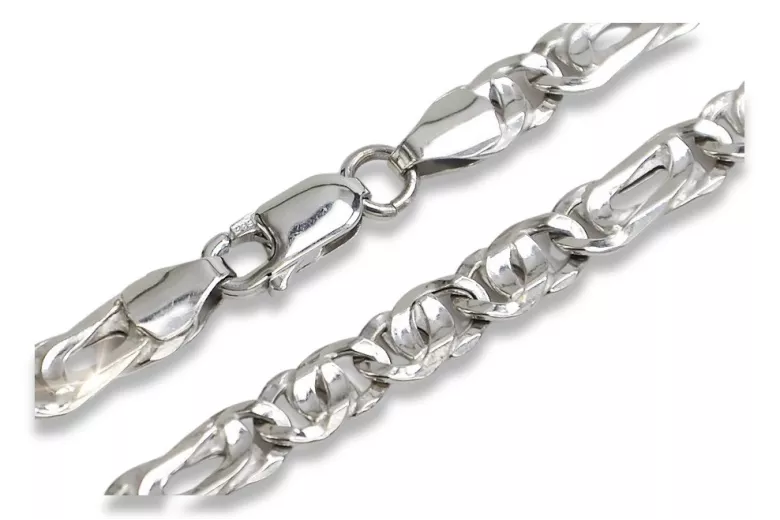 Bracelet en or blanc italien 14 carats avec pierres précieuses variées cb093yw