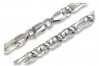 Bracelet en or blanc italien 14 carats avec pierres précieuses variées cb093yw