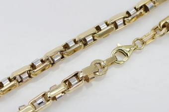 Bracelet en Or Jaune et Blanc 14K, Pierres Précieuses Diverses cb101yw