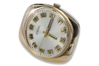 Oro rosa antiguo original de 14 Vintage Rose 14k 585 Gold Men's Watch Raketa vw002