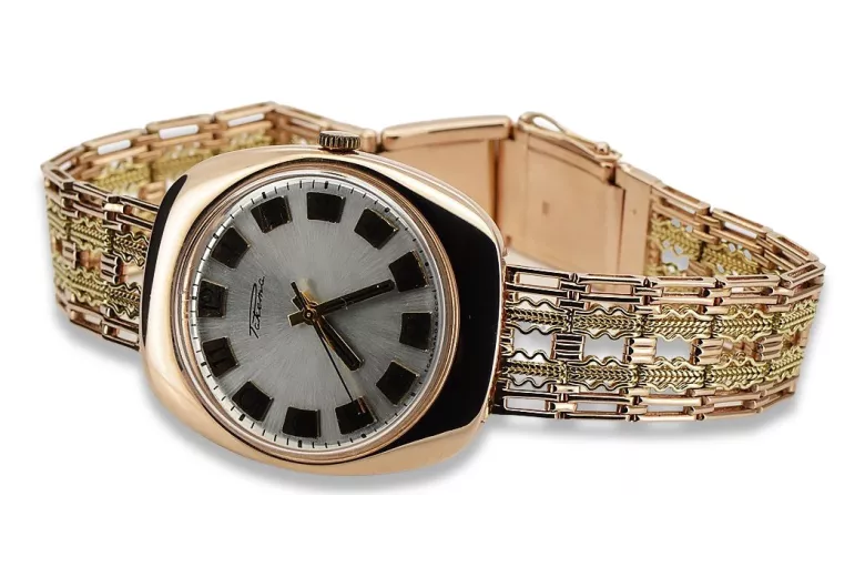 Reloj de oro de 14k con rosa vintage para hombre vw002&vbw002