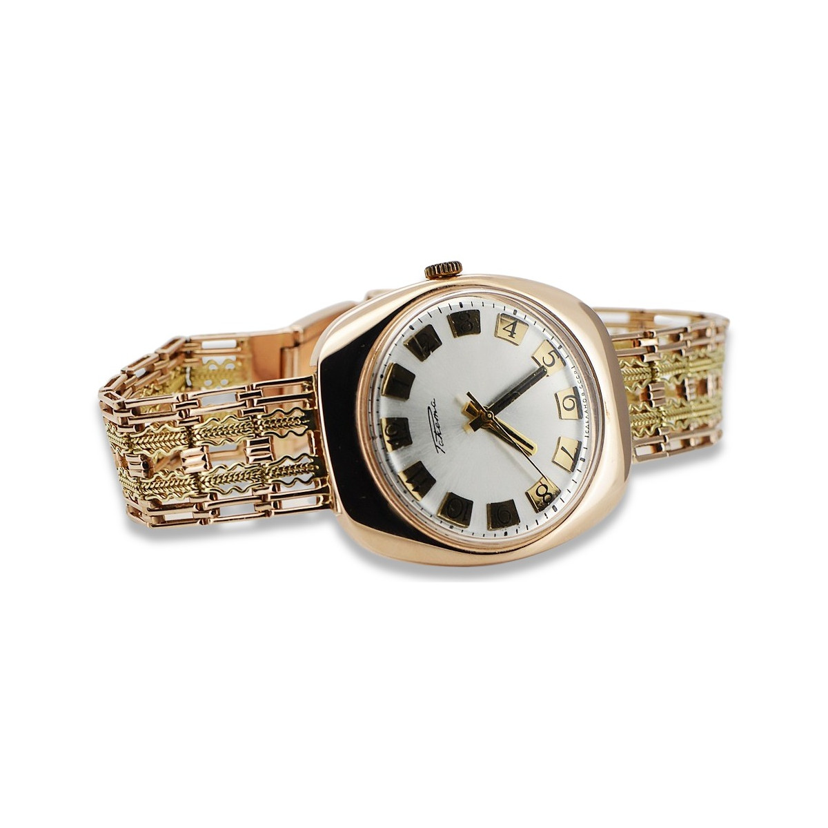 Reloj de oro de 14k con rosa vintage para hombre vw002&vbw002