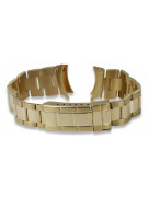 14K Yellow Gold Adjustable Rolex Style Watch Bracelet mbw017y