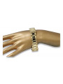 Brazalete estilo reloj de hombre en oro amarillo de 14 quilates. mbw017y