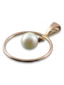 "Elegant Pearl Pendant in Original Vintage 14K Rose Gold" vppr004 vppr004