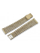 Italian 14K Yellow Gold Adjustable Watch Bracelet mbw004y