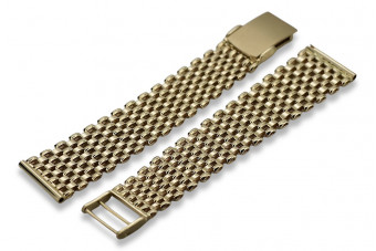 Italian 14K Yellow Gold Adjustable Watch Bracelet mbw004y