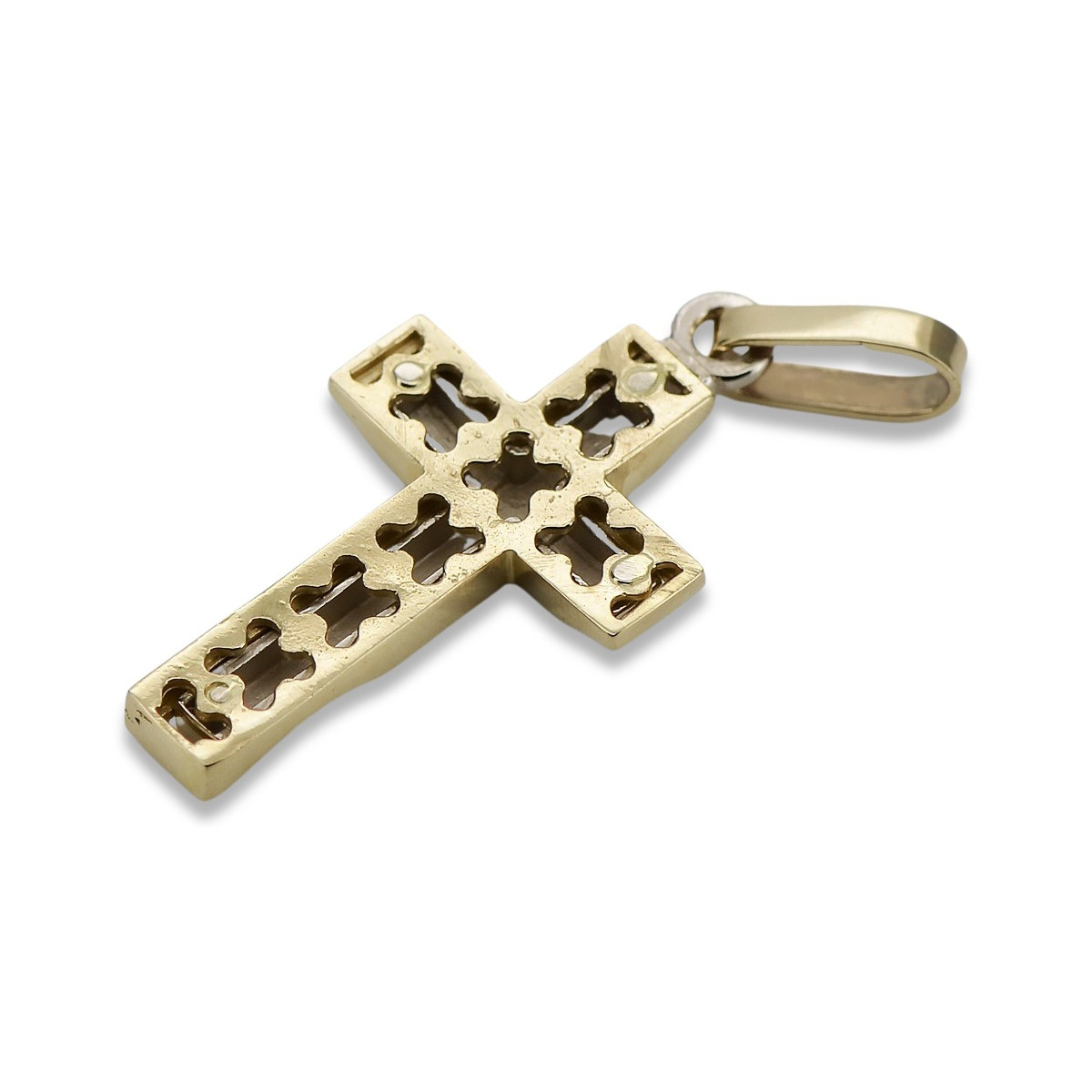 Golden Catholic Cross ★ russiangold.com ★ Gold 585 333 Low price