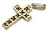 14K Yellow Gold Catholic Cross ctc095y