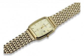 Reloj de hombre en oro amarillo 14k 585 Geneve mw002y&mbw004y