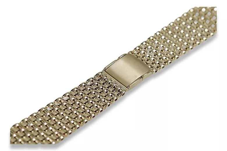 14K Yellow Gold Adjustable Man's Watch Bracelet mbw013yo