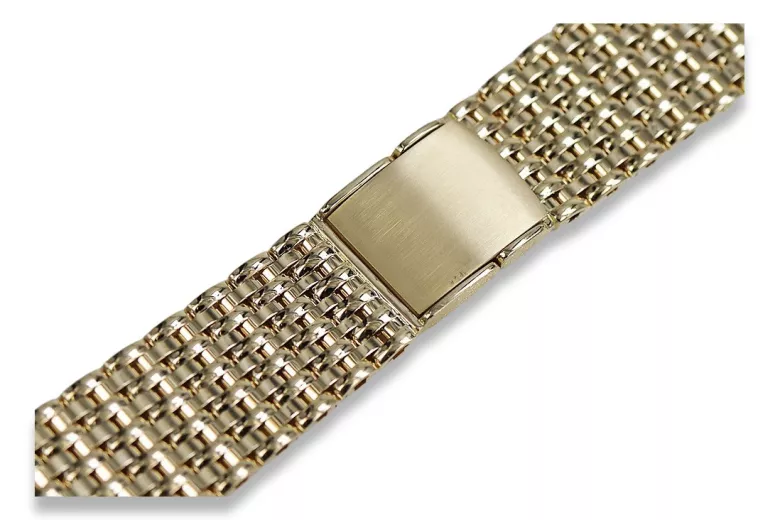 14K Yellow Gold Adjustable Man's Watch Bracelet mbw013yo