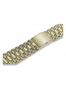 Italian 14K Yellow Gold Adjustable Man's Watch Bracelet mbw012yo