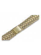 Italian 14K Yellow Gold Adjustable Man's Watch Bracelet mbw012yo