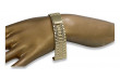 Italian 14K Yellow Gold Adjustable Man's Watch Bracelet mbw012yo