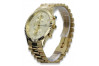Złoty męski zegarek Geneve 14k 585 w kolorze żółtym mw007ydy&mbw015y
