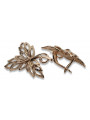 "Authentic Vintage 14K Rose Gold Maple Leaf Earrings without Stones" ven096r ven096r