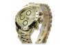 Reloj de hombre en oro amarillo 14k 585 Geneve mw041y&mbw015y