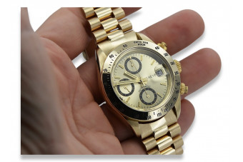 Reloj de oro para hombre Geneve ★ zlotychlopak.pl ★ Pureza de oro 585 333 Precio bajo!