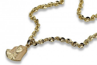 Икона Богородицы из 14-каратного золота с цепочкой Corda pm004yS&cc074y