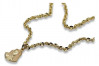 Colier cu pandantiv din aur de 14k Fecioara Maria, Maica Domnului pm004yS&cc074y