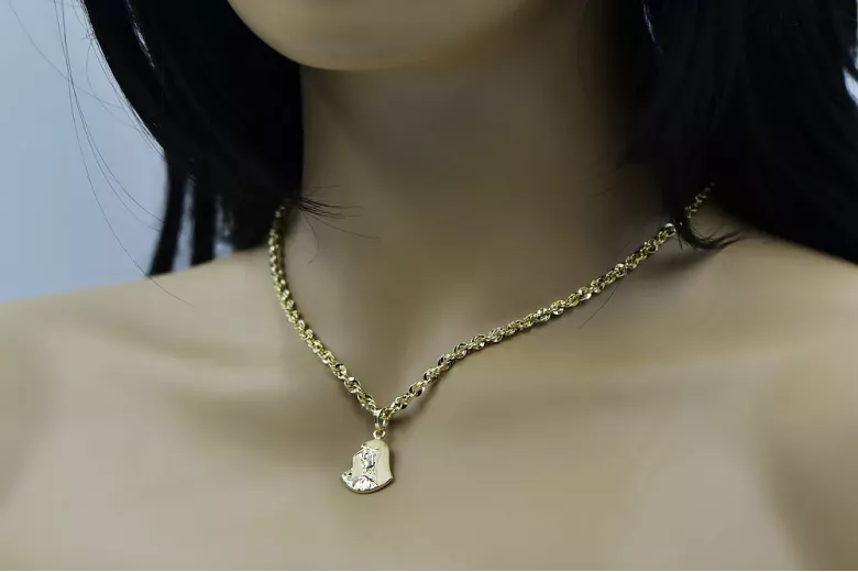 Divine Protection 14k Gold Pendant & Chain pm004yS&cc074y