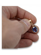 Vintage Rose Gold Ruby Zircon Emerald Sapphire Pendant vpc013