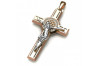 Cruce catolică vintage aur alb roz de 14 carate ctc027rw