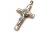 14K Rose White Gold Vintage Italian Catholic Cross ctc027rw