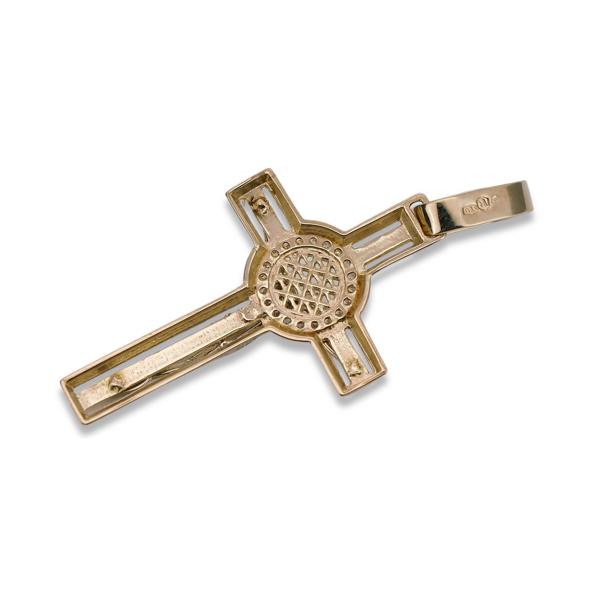 Golden Catholic Cross ★ russiangold.com ★ Gold 585 333 Low price