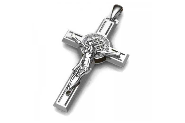 Cruz ★ Católica de Oro russiangold.com ★ Oro 585 333 Precio bajo