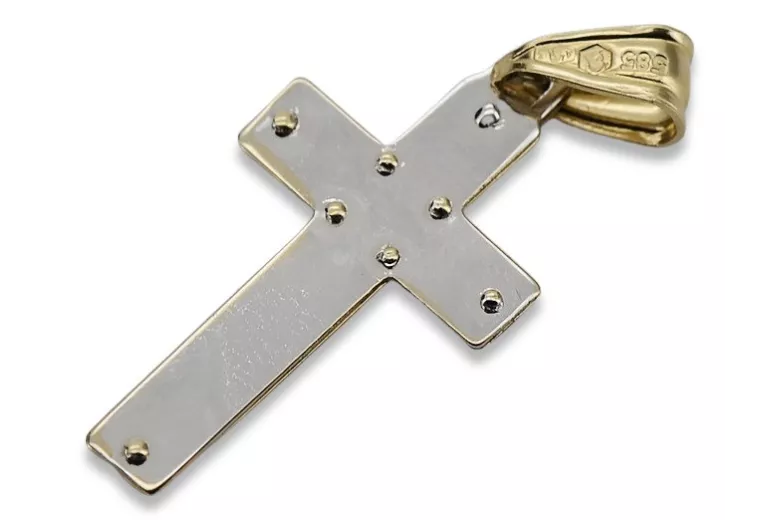 Golden Catholic Cross ★ russiangold.com ★ Gold 585 333 Low price