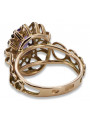 Russische sowjetische Rose 14k 585 Gold Alexandrit Rubin Smaragd Saphir Zirkon Ring vrc032