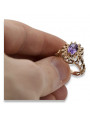 Russische sowjetische Rose 14k 585 Gold Alexandrit Rubin Smaragd Saphir Zirkon Ring vrc032