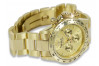 Sleek 14k 585 Gold Men's Geneva Watch in Yellow Tone mw014ydg&mbw017y
