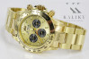Złoty męski zegarek Geneve z 14-karatowym złotem mw014ydgb&mbw017y