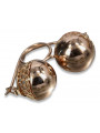 "Authentic Vintage 14K Rose Gold Ball Earrings without Stones" ven122 ven122