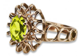 Russian Soviet rose 14k 585 gold Alexandrite Ruby Emerald Sapphire Zircon ring  vrc032