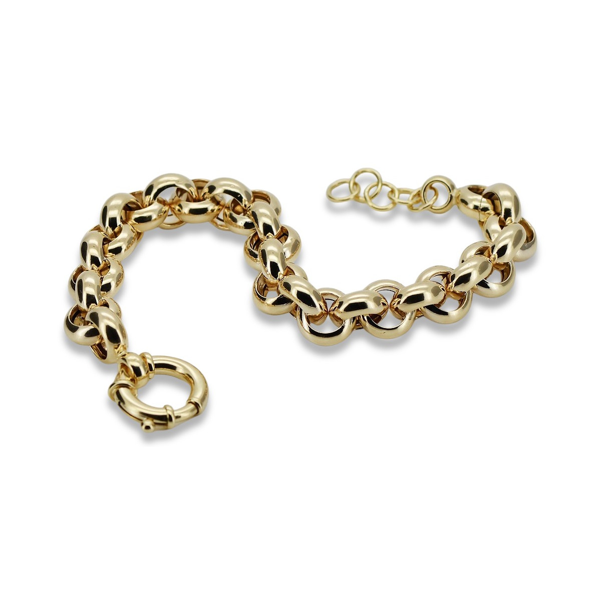 Pulsera de Dama con Encantos Modernos de Ancla en Oro Amarillo 14k cb009y